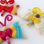 yarn butterflies craft sticks