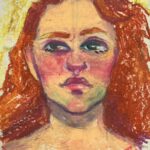oil pastel portrait