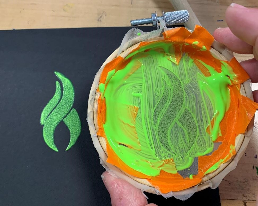 Using Embroidery Hoops as Silkscreen Frames