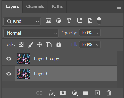 A close up of the layers panel in photoshop