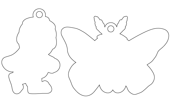 Outline of yeti and mothman.