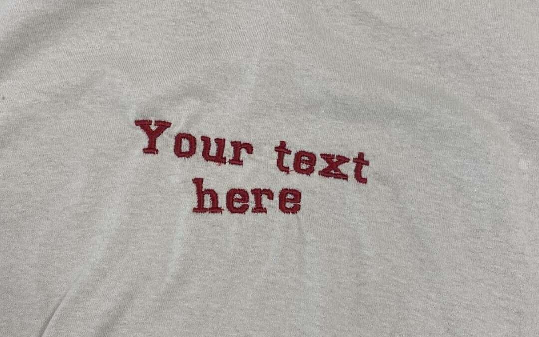 Beginner Embroidery Project: Text Tees