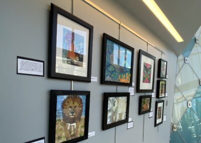 A view of a gallery wall in Gina Baird's solo exhibition.