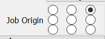 A view of the job origin panel