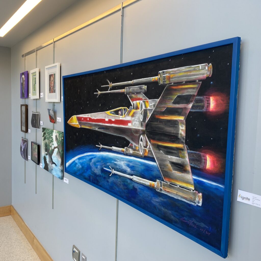 painting of Star Wars ship