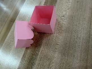Pink box made on the Cricut