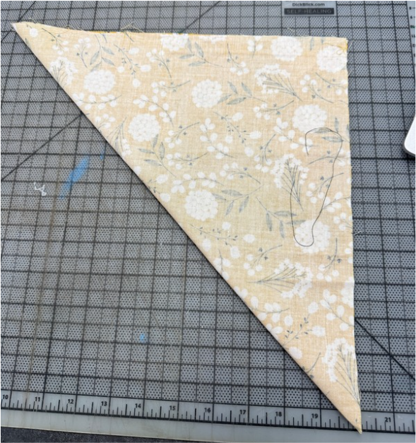 A trimmed piece of fabric. 