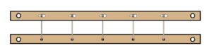 Diagram of tie-up bar attached to loom.