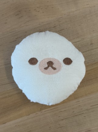 Completed stuffed and embroidered face. 