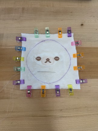 Layers sewing together inside out in circular shape. 